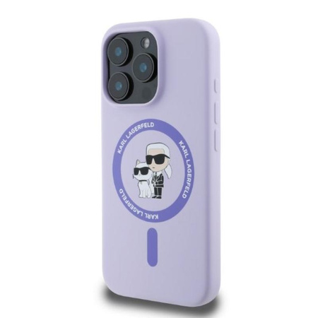 Karl Lagerfeld szilikon Karl & Choupette Ring MagSafe - iPhone 16 Pro Max tok (lila)