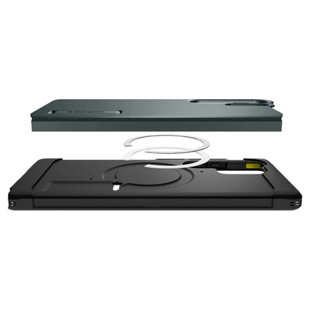 Spigen Tough Armor MagSafe - Pouzdro pro Samsung Galaxy S25 Ultra (Abyss Green)