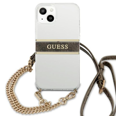 Guess 4G Gold Stripe Crossbody - iPhone 13 Case