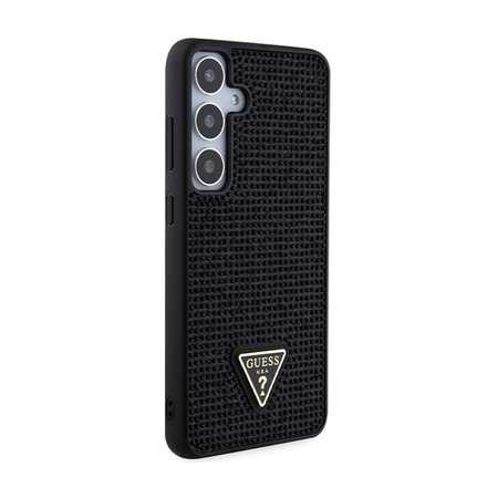 Guess Rhinestone Triangle - Hülle für Samsung Galaxy S24+ (Schwarz)