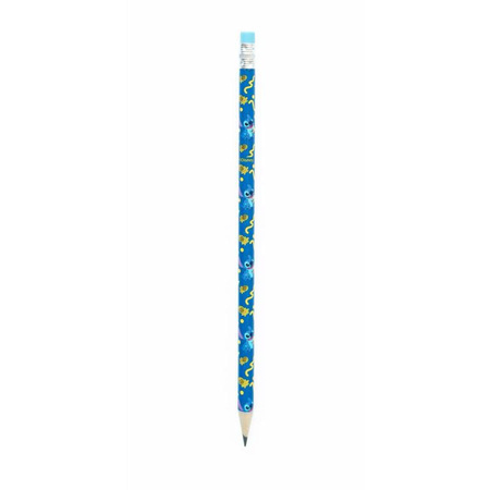 Disney Stitch - Magnetic notepad / fridge shopping list + Tropical collection pencil (10 x 21 cm)