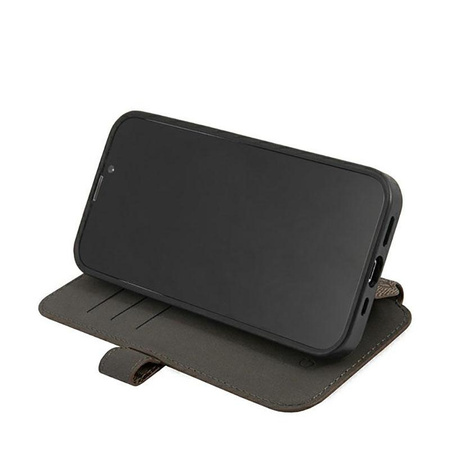 Guess Booktype 4G Big Metal Logo - pouzdro pro iPhone 13 Pro Max (hnědé)