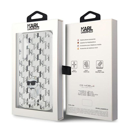 Karl Lagerfeld Monogramm Choupette - Samsung Galaxy S23 FE Hülle (Transparent)