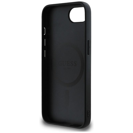 Guess 4G Ring Classic Logo MagSafe - Etui do iPhone 16e (czarny)