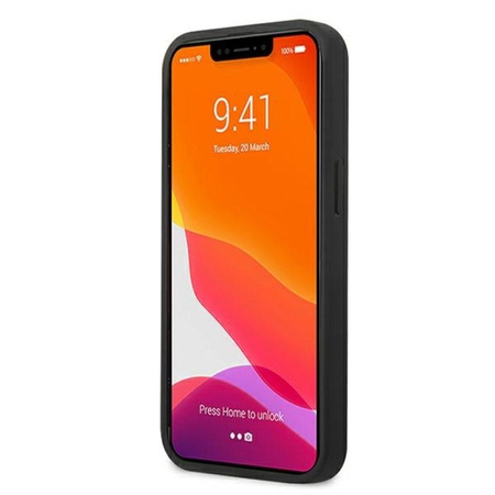 Karl Lagerfeld Saffiano Ikonik Patch - pouzdro na iPhone 13 (stříbrné)