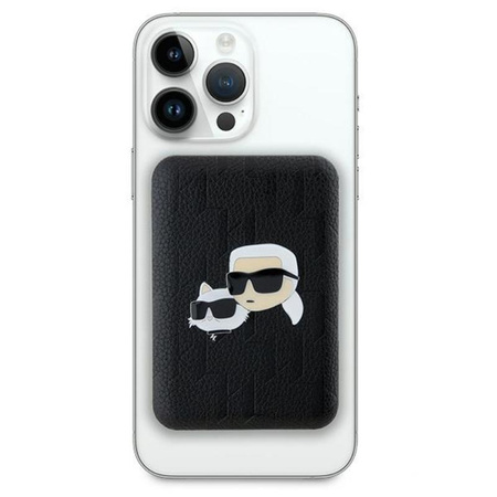 Karl Lagerfeld Karl & Choupette Head Pin MagSafe - Indukční powerbanka 5000 mAh 15W (černá)