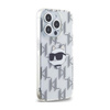 Karl Lagerfeld IML Choupette Kopf & Monogramm - iPhone 15 Pro Tasche (Transparent)