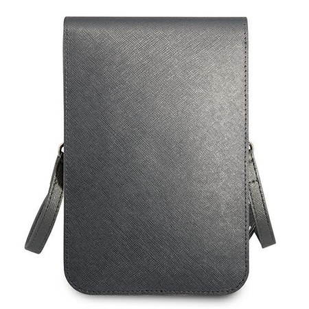 Guess Wallet Saffiano Triangle Logo Phone Bag (Grey)