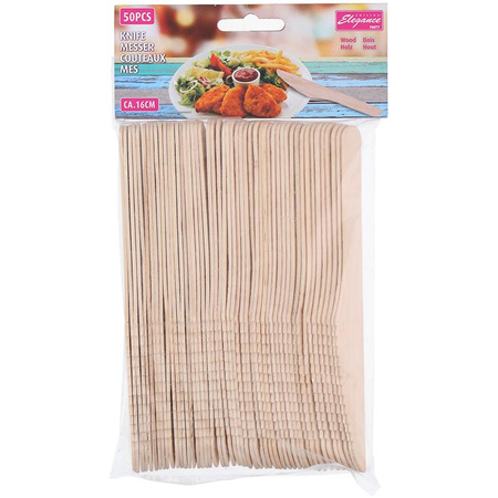 Cuisine Elegance - Sada dřevěných nožů 16,5 cm 50 ks.