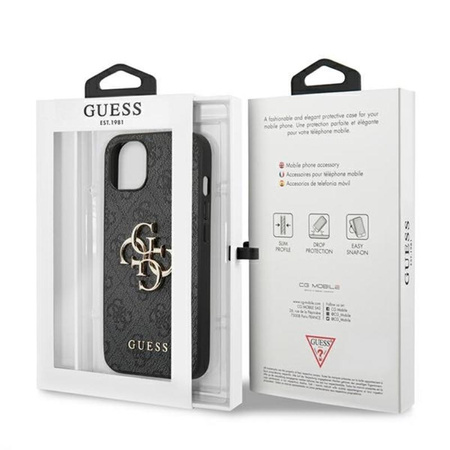 Guess 4G Big Metal Logo - iPhone 13 Mini tok (szürke)