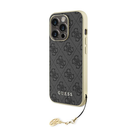 Guess 4G Charms Collection - iPhone 15 Pro Tasche (grau)