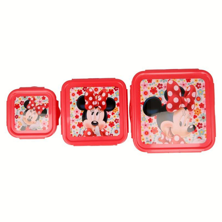 Minnie Mouse - Set of three airtight food containers (1400 ml, 730 ml, 290 ml)