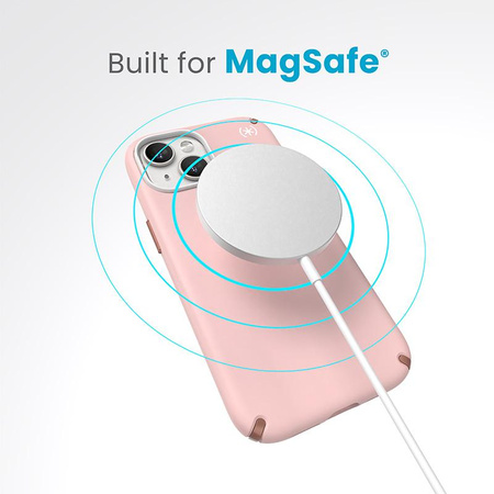 Speck Presidio2 Pro Magsafe - pouzdro iPhone 16e / iPhone 15 / iPhone 14 / iPhone 13 (Dahlia Pink / Rose Copper / White)