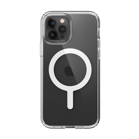 Speck Presidio Perfect-Clear + MagSafe - iPhone 12 / iPhone 12 Pro Case with MICROBAN Coating (Clear)