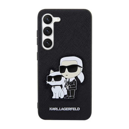 Karl Lagerfeld NFT Saffiano Karl & Choupette - Samsung Galaxy S23+ Tasche (schwarz)