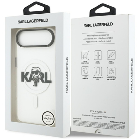 Karl Lagerfeld IML Karl Sketch Logo MagSafe - Pouzdro iPhone Air (průhledná)