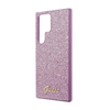 Guess Glitter Flakes Metal Logo Case - Case for Samsung Galaxy S24 Ultra (purple)