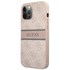 Guess 4G Printed Stripe - iPhone 12 / iPhone 12 Pro Tasche (rosa)