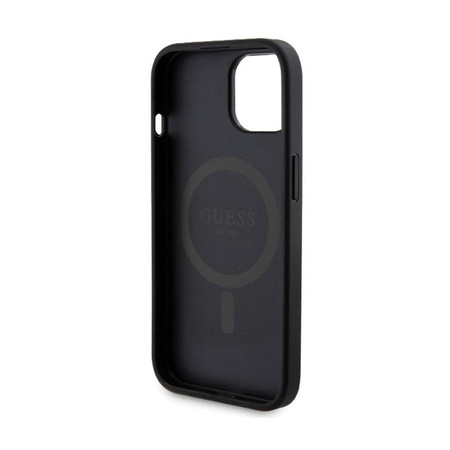 Guess Bundle Pack MagSafe 4G Metal Gold Logo - Etui Set + Power Bank 5000mAh MagSafe iPhone 15 (schwarz)