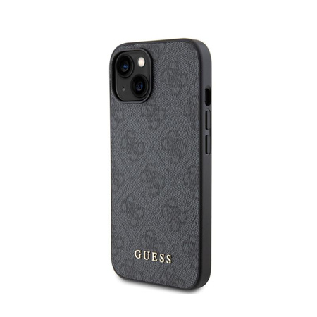 Guess 4G Metall Gold Logo - iPhone 15 Tasche (grau)