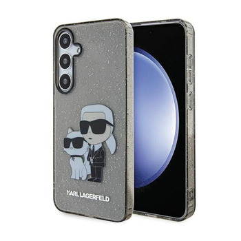 Karl Lagerfeld IML Glitter Karl & Choupette - Case for Samsung Galaxy S24+ (black)