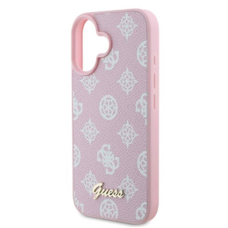 Guess Peony Script MagSafe - Hülle iPhone 16 (rosa)