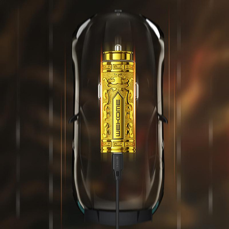 WEKOME WP-C37 Sakin Serie - USB-C & USB-A Schnellladegerät PD 20W Autoladegerät (Gold)