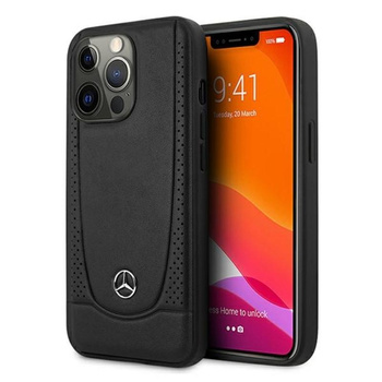 Mercedes Leather Urban Line - iPhone 13 Pro Max Case (black)