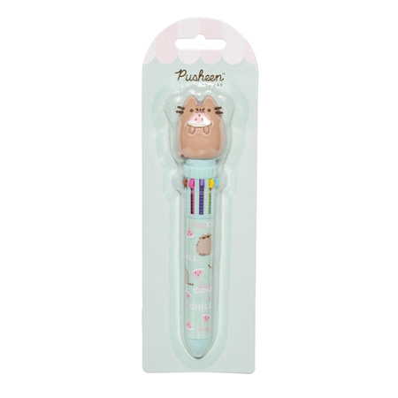 Pusheen - 10-color automatic ballpoint pen with a 3D figure from the Foodie collection