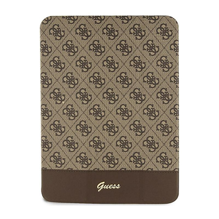 Guess 4G Stripe Allover - pouzdro pro iPad 10,9" (2022) (hnědé)