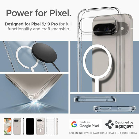 Spigen Ultra Hybrid OneTap Ring MagSafe - tok a Google Pixel 9 Pro készülékhez (fehér)