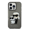 Karl Lagerfeld IML Glitter NFT Karl & Choupette - Case for iPhone 14 Pro (Black)