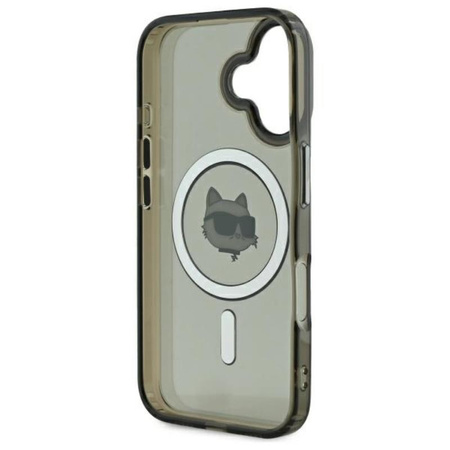 Karl Lagerfeld IML Metall Choupette Kopf MagSafe - iPhone 16 Tasche (schwarz)