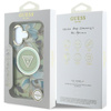 Guess Glitter Flowers Triangle Buttons MagSafe - Case for iPhone 16 (green)