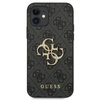Guess 4G Big Metal Logo - pouzdro pro iPhone 12 mini (šedé)