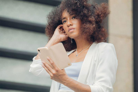 Moshi Overture - iPhone Xs Max case with card pocket + stand up (Savanna Beige)