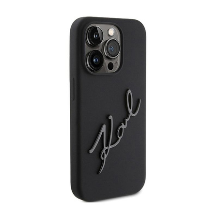 Karl Lagerfeld Silikon Karl Script - iPhone 15 Pro Tasche (schwarz)