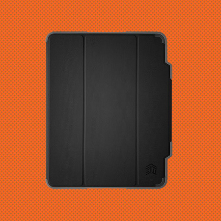 STM Dux Plus - Étui blindé iPad 11" (2025) / 10.9" (2022) MIL-STD-810G avec support Apple Pencil (Noir) Version EDU/COM