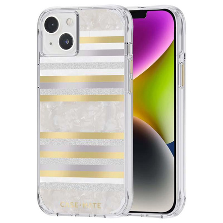 Case-Mate Pearl Stripes MagSafe - iPhone 14 Plus case decorated with mother-of-pearl (Pearl Stripes)