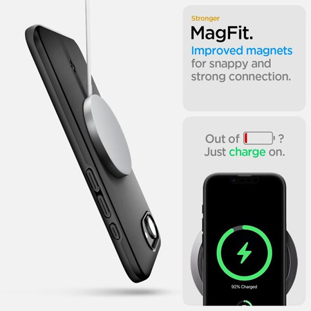 Spigen Thin Fit Mag MagSafe - Hülle für iPhone 16e (Schwarz)