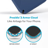 Speck Presidio2 Grip - Csúszásgátló tok iPhone 15 Plus / 14 Plus készülékhez (Coastal Blue / Black / White)