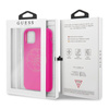 Guess Slilicon 4G Ton in Ton Logo - iPhone 11 Pro Max Hülle (Fuchsia)