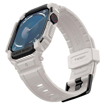 Spigen Rugged Armor Pro - Řemínek s pouzdrem pro Apple Watch 10 46 mm (Béžová)