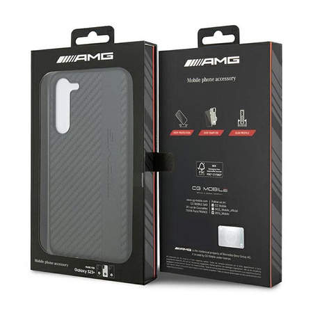 AMG Carbon Stripe & Embossed - Case for Samsung Galaxy S23+ (Black)