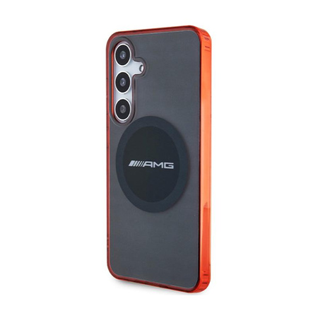 AMG Transparentní dvoubarevné pouzdro MagSafe - Samsung Galaxy S24 (černé)