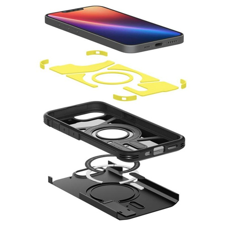 Spigen Tough Armor MagSafe - Gehäuse für iPhone 16e (Schwarz)