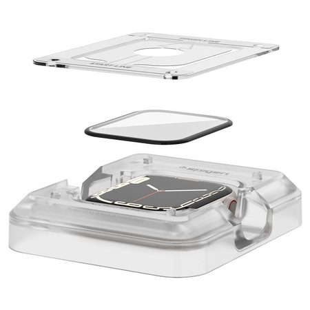 Spigen Proflex EZ FIT 2-Pack - Hybridní sklo pro Apple Watch 8 / 7 41 mm (2 ks)