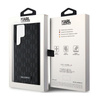 Karl Lagerfeld Saffiano Monogram Metal Logo - Étui Samsung Galaxy S24 Ultra (noir)