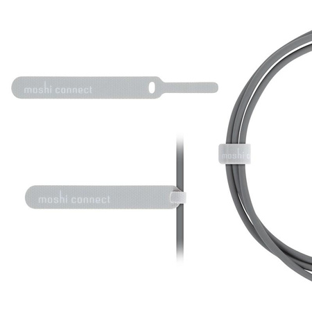 Moshi Lounge Q Wireless Charging Stand - Qi wireless inductive charger for iPhone and Android 15W (Nordic Gray)