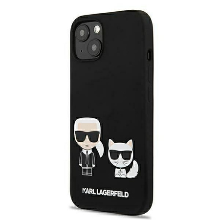 Karl Lagerfeld Slilicone Karl & Choupette Magsafe - pouzdro na iPhone 13 (černé)